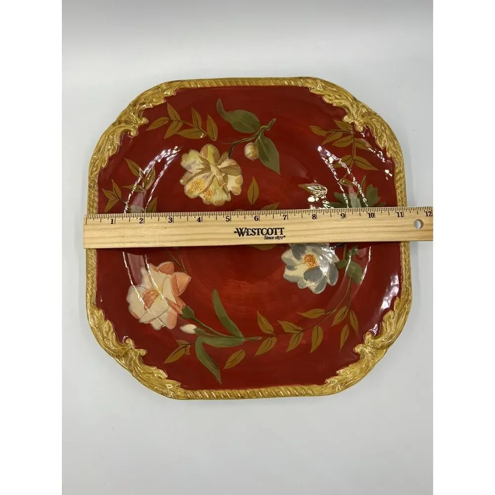 Raymond Waites Crimson Garden‎ by Certified Int Dinner Plate Red Replacement